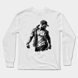 nipsey retro black and white Long Sleeve T-Shirt